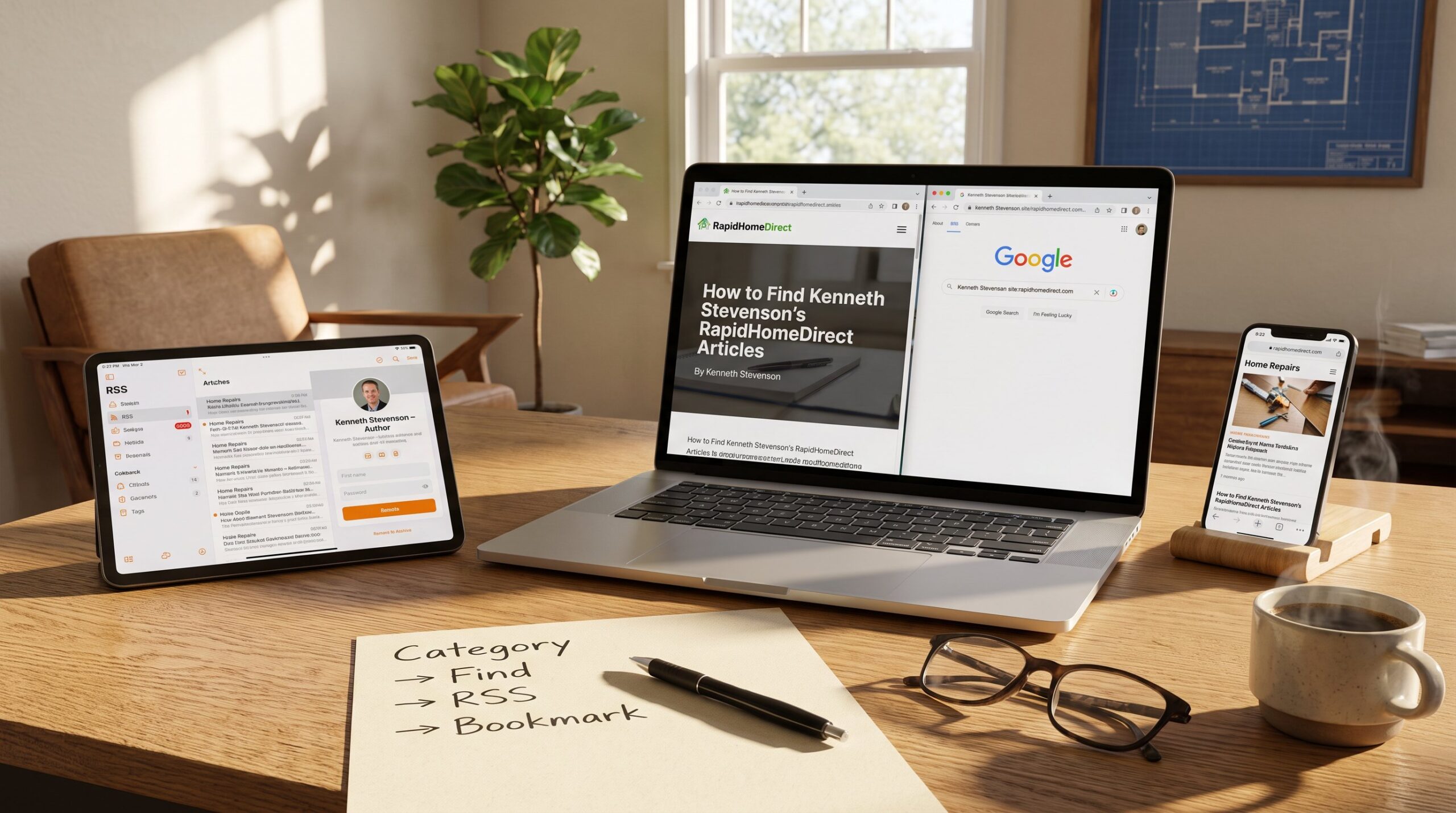 How to Find Kenneth Stevenson's RapidHomeDirect Articles